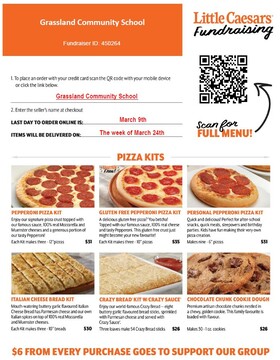 Pizza fundraiser catalog